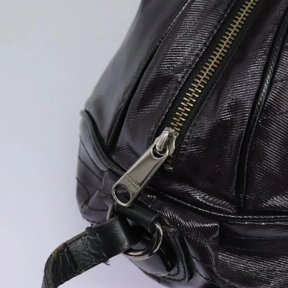 BURBERRY Blue Label Shoulder Bag Enamel Purple Auth ti2877 - Picture 12 of 16